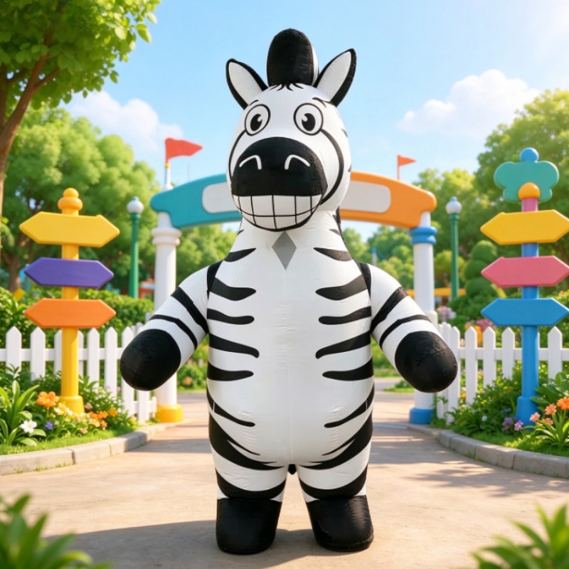 Costumes - Déguisement de mascotte zèbre gonflable amusant,