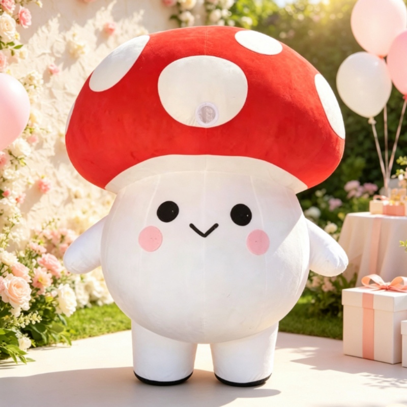 Costumes - Costume de mascotte de champignon gonflable,