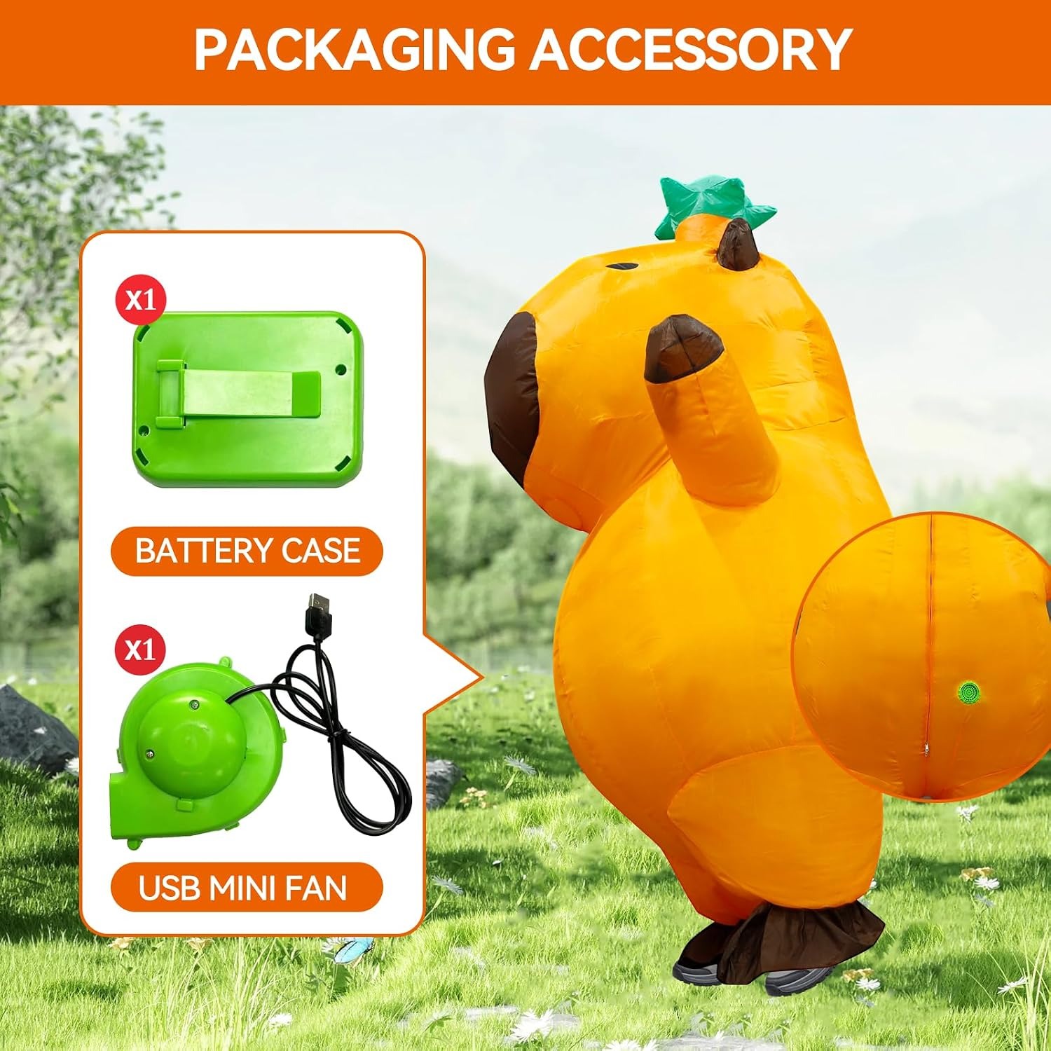 Costume gonflable de capybara  - Costumes avis et prix