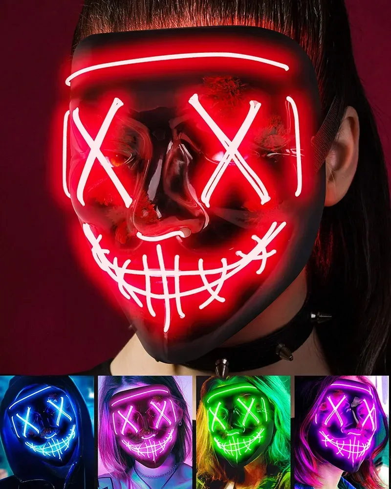Masque de Purification au néon - Led Purge Mask Halloween avis et prix