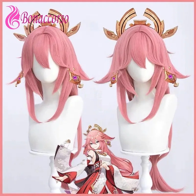 w,3;d'6.c\f/ABC123Yae Miko Cos - Anime Cosplay Wig Heat Resistant avis et prix