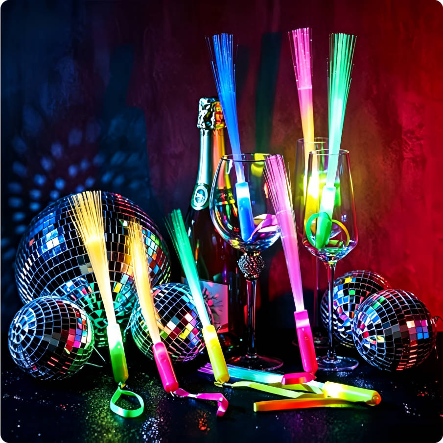 Bâtons lumineux à fibres optiq - Glow In The Dark Party Glasses avis et prix